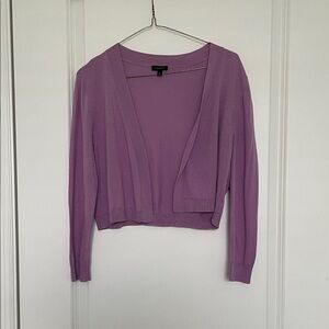 Talbots Purple Open Cardigan